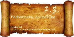 Podhorszky Zoltána névjegykártya